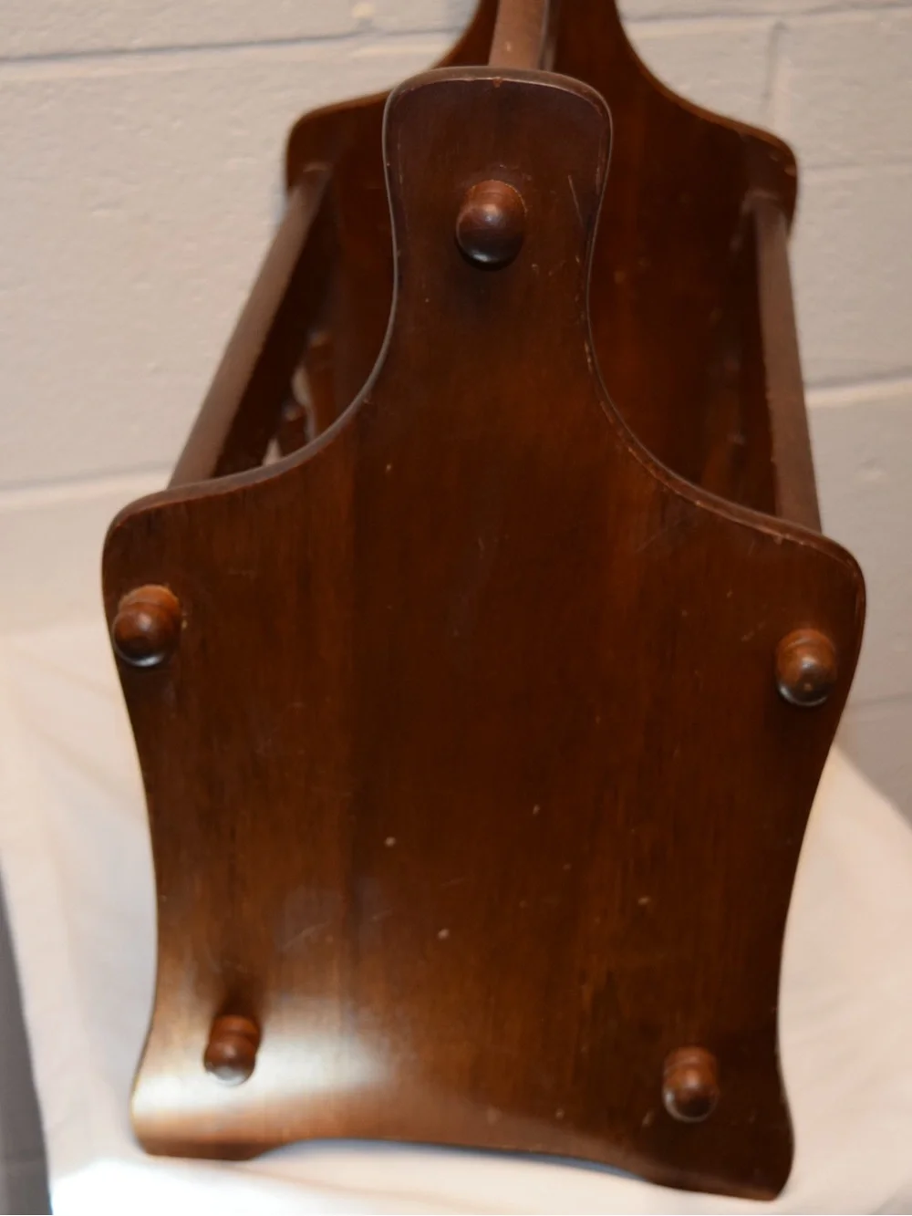 Vintage Jay Import Canterbury Style Wooden Magazine Rack